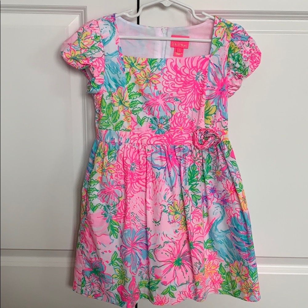 Lilly Pulitzer Pink Floral Kids Dress